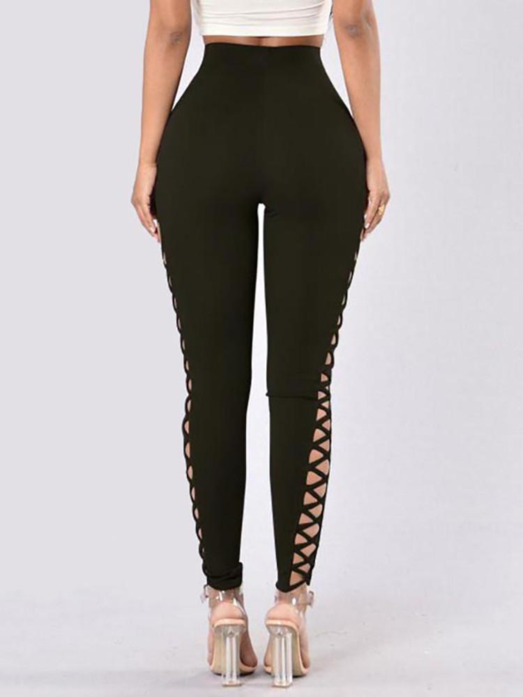 Diamond Lace Up Leggings - outyfit