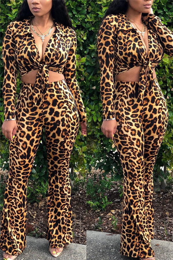 Leopard Printed Two PC Sets