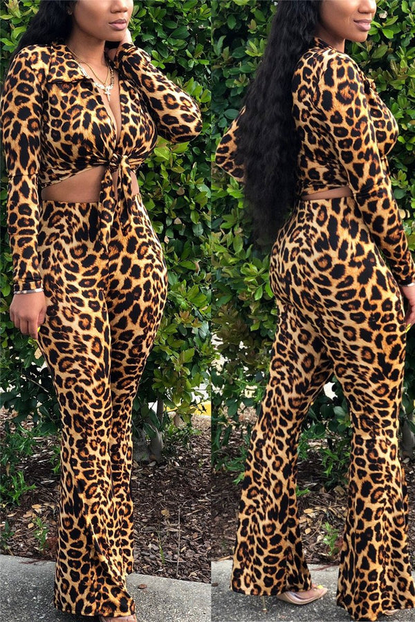 Leopard Printed Two PC Sets
