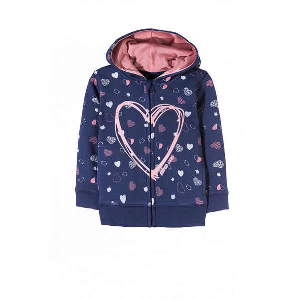 pink and blue heart hoodie