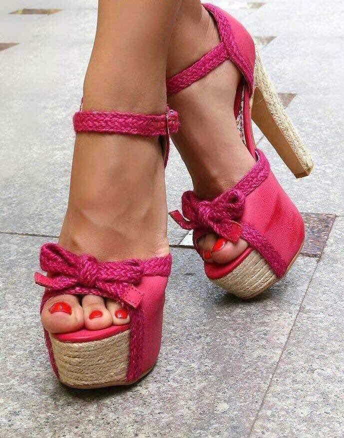 Sandale Dama Cu Toc Pricilla - Cherry Pink