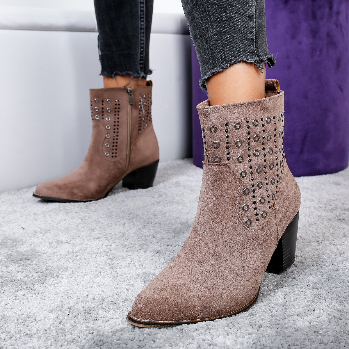 Botine Dama Gina - Brown