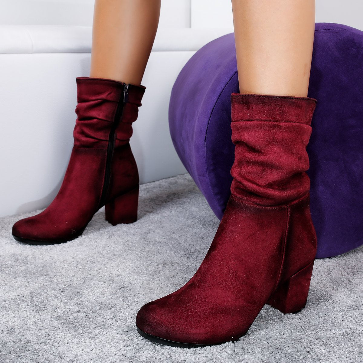 Botine Dama Evangelista - Bordo