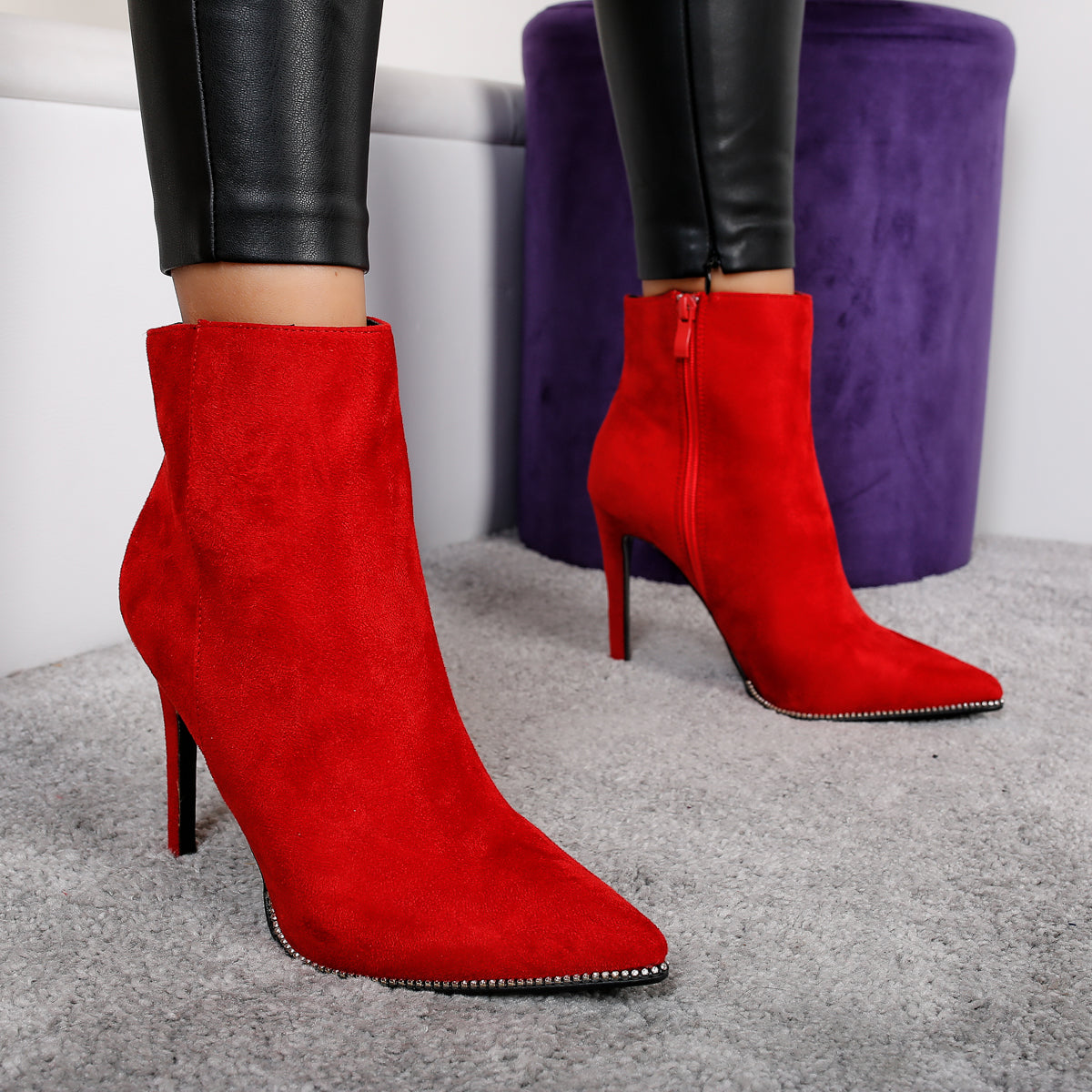 Botine Dama Aliyah - Red