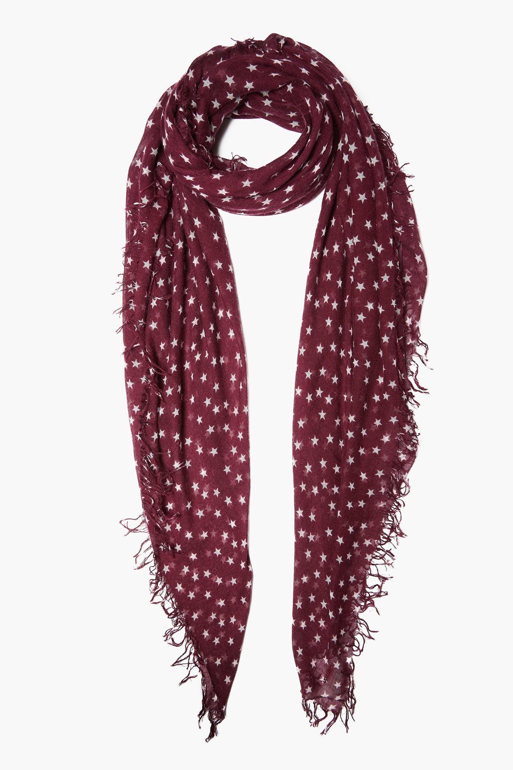 Fig and White Stars Cashmere and Silk Scarf Fig and White Stars Cashmere and Silk Scarf