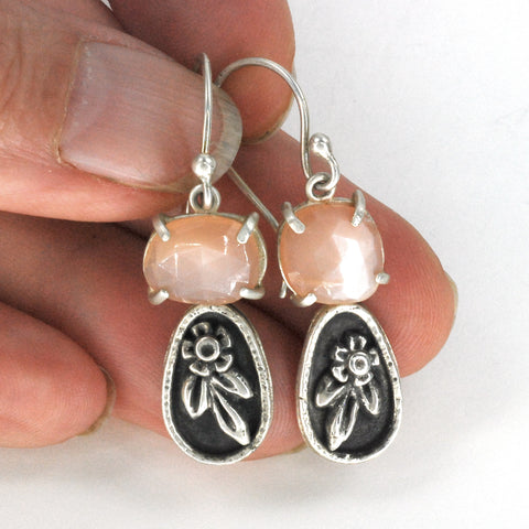 Vickie Hallmark | Dark Peach Blossom Earrings