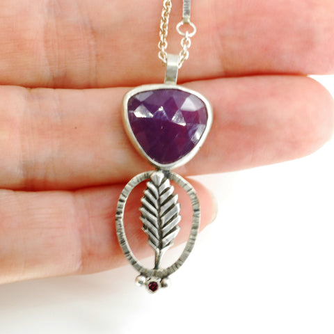 Vickie Hallmark | Purple Leaf Pendant
