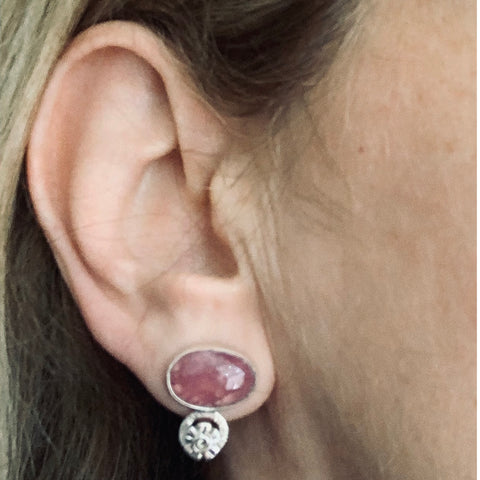 Vickie Hallmark | Rose Sapphire Studs