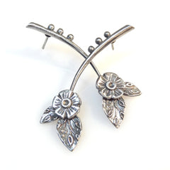 Vickie Hallmark | Beaded Branch Earrings | sterling silver