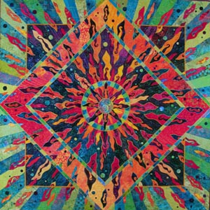 Vickie Hallmark | Enlightenment | art quilt, collection of the National Quilt Museum