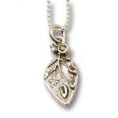Vickie Hallmark | Peridot Leaf Necklace | sterling silver, peridot