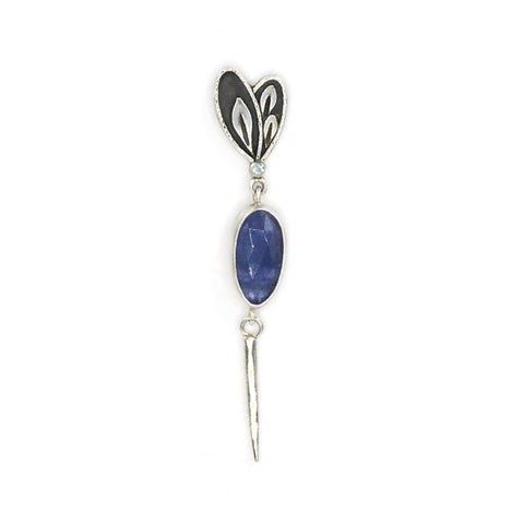 single tanzanite dangle earring #3 by Vickie Hallmark