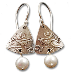 Vickie Hallmark | Wren Earrings | sterling silver and pearl