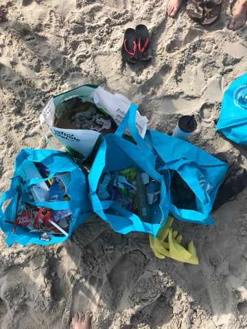 Pure Bliss Bikinis trash found at mission beach cleanup