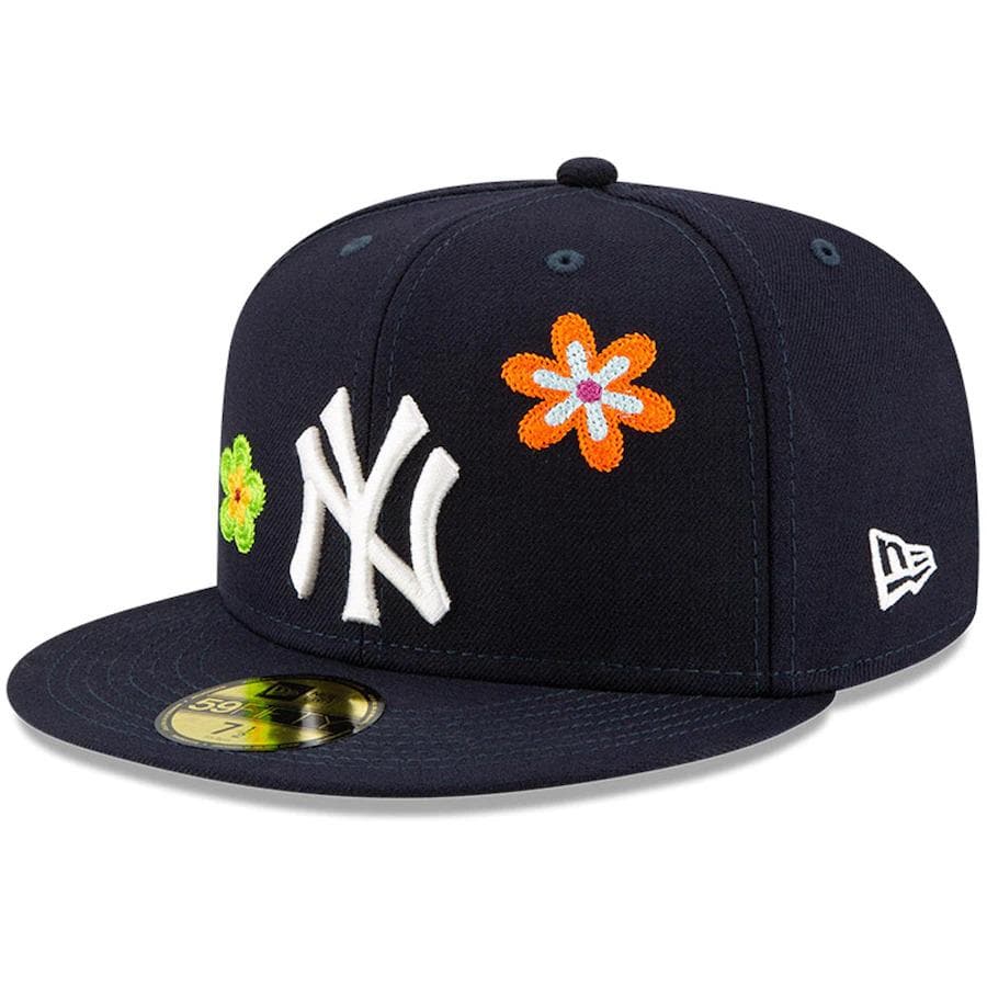 yankee hat with flowers