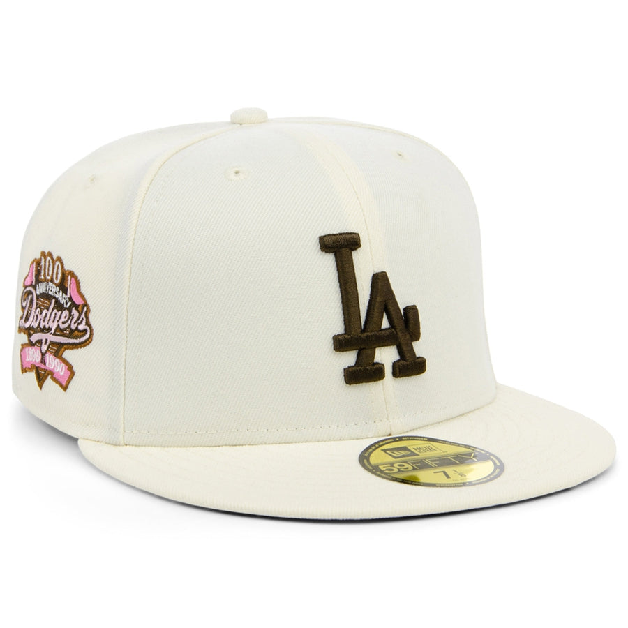 cream dodgers hat