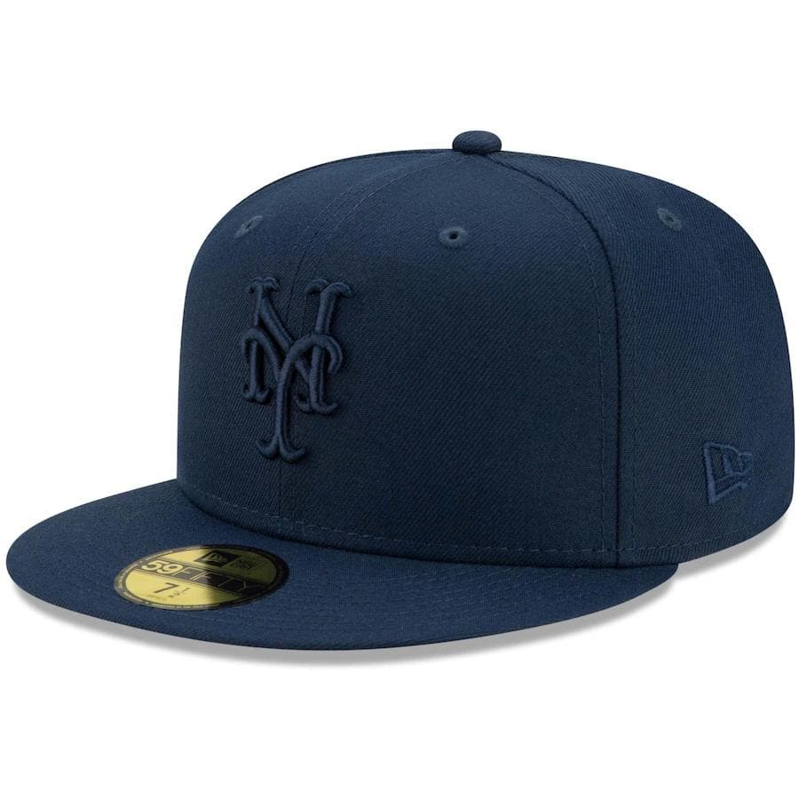 new york mets navy blue fitted hat