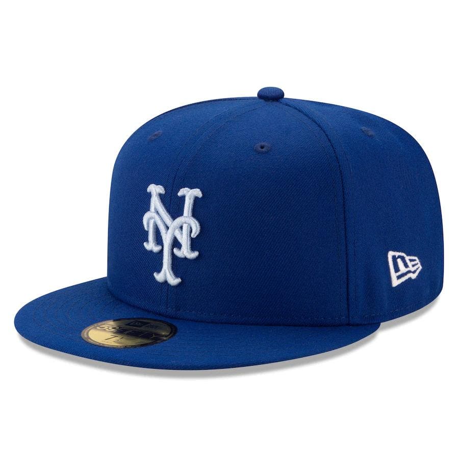 blue and white mets hat