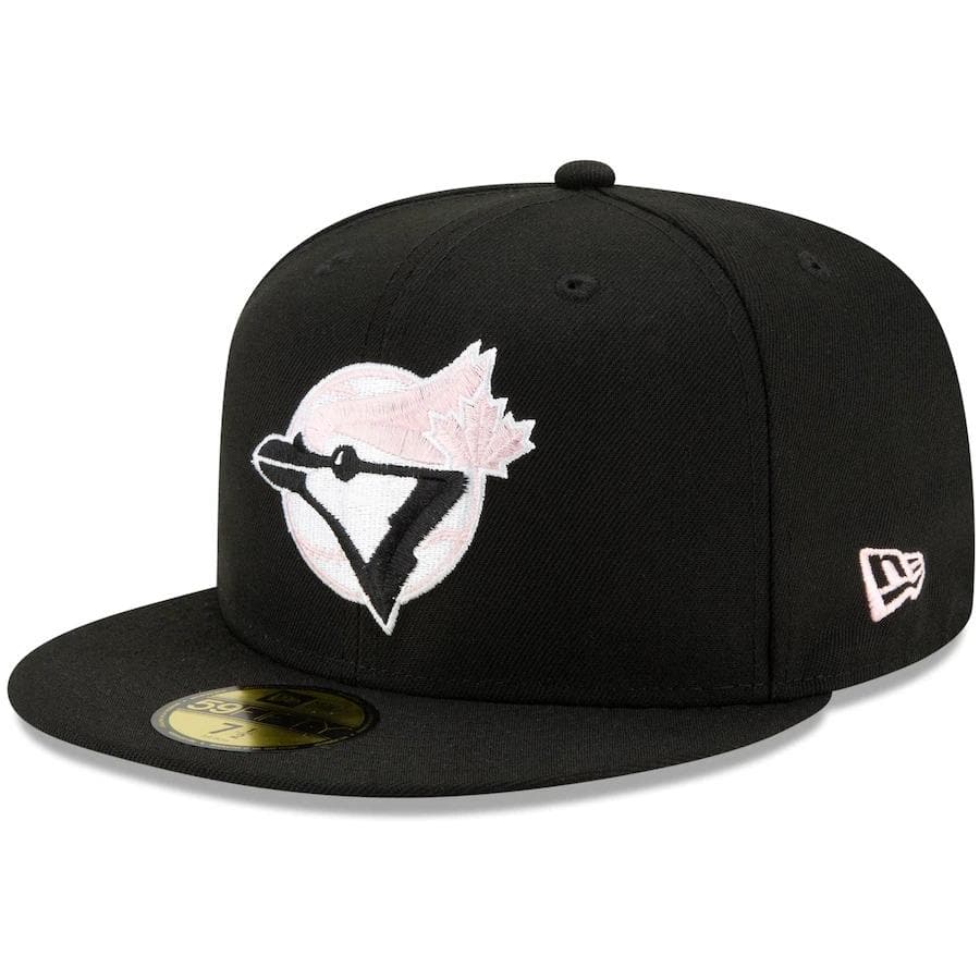 black and pink blue jays fitted