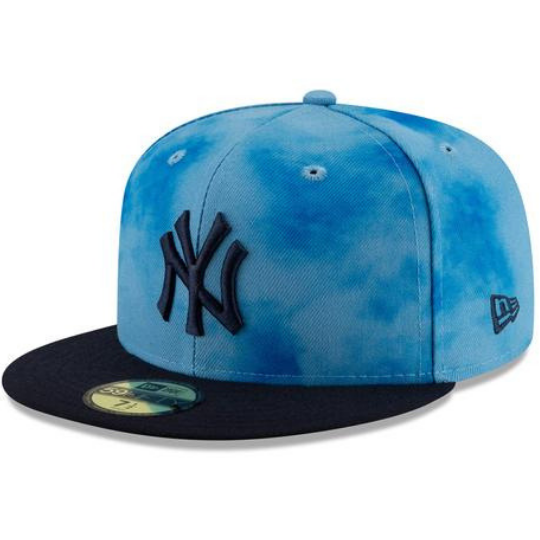 sky blue yankees fitted