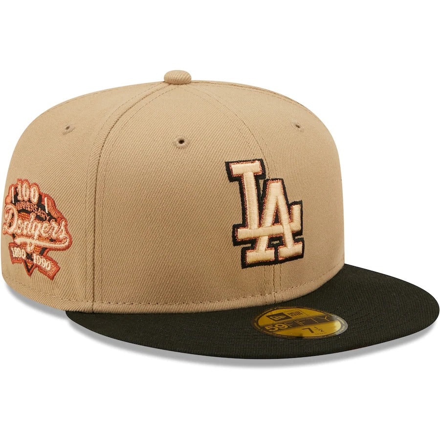 brown and pink dodgers hat