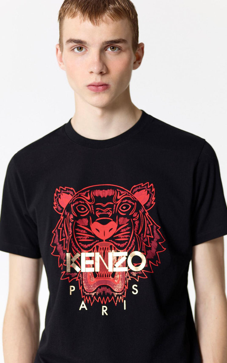 Kenzo Red/Gold Tiger Tee (Black 