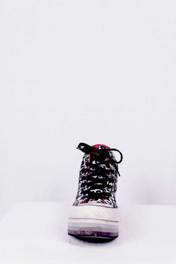 converse all star platform leopardate