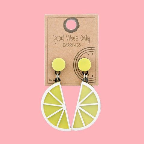 Lemon PVC Earrings - Multicolor | FunkyFish