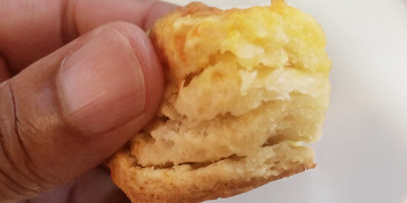 Flaky cheddar butter biscuit bite