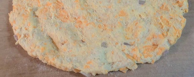 Cheddar dough for biscuit bites