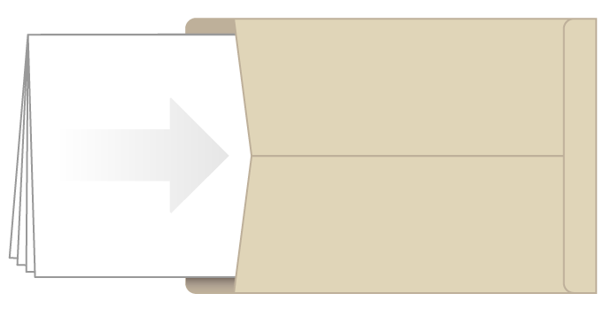 Folded poster in envelope