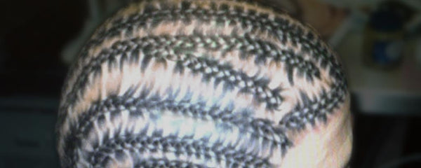 Fake cornrows tattoo