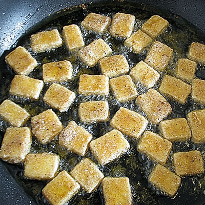 Tofu frying