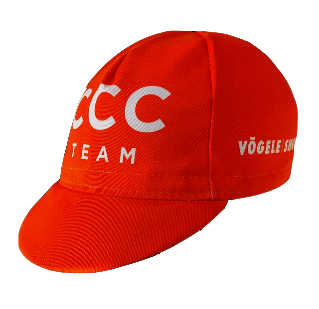 orange cycling cap