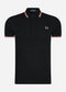 Twin tipped fred perry shirt - black pink peach