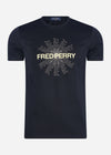 Fred perry graphic t-shirt - navy