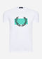 fred perry logo t-shirt wit groen zwart
