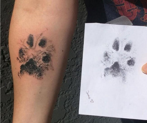 tatouage empreinte chien