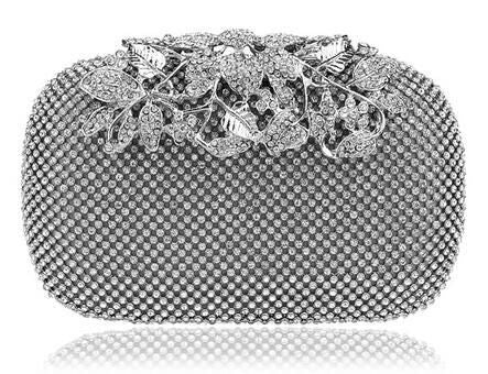 Flower Crystal Evening Bag Clutch Rhinestones Evening Bag