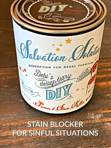 Debi's Design Diary DIY Paint Salvation Solution Wood Stain Blocker