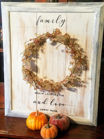 Chalk Couture Sign with Wreath