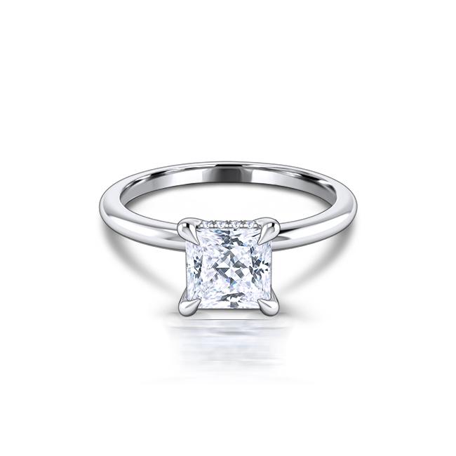 Princess Cut Moissanite Engagement Ring