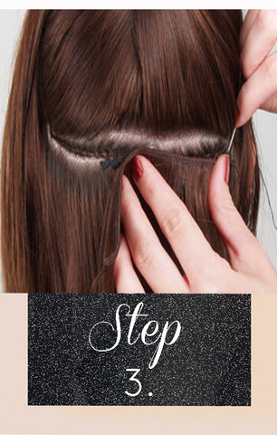 How to apply Flat Weft Hair Extensions step by step