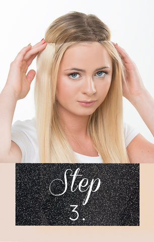 Step 3 for one piece hair extensions