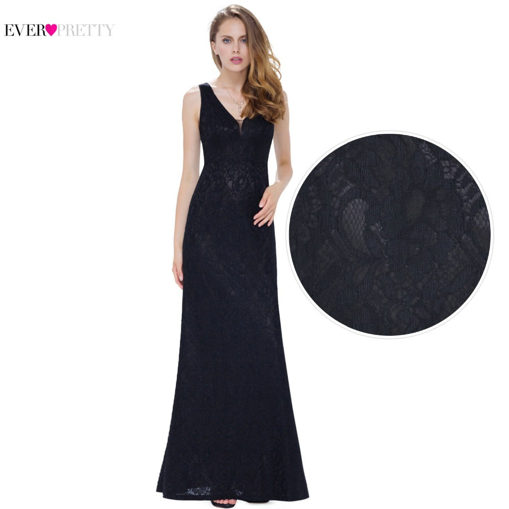 womens black evening gowns