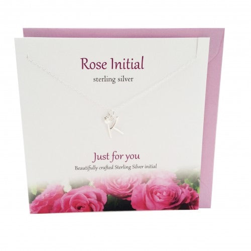 Rose Initial K Pendant