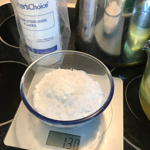 Handmade soap sodium hydroxide