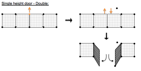 hinged door c and c grid cc cage guinea pig kavee usas