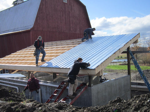 Roofing the compost bays at Devine Gardens