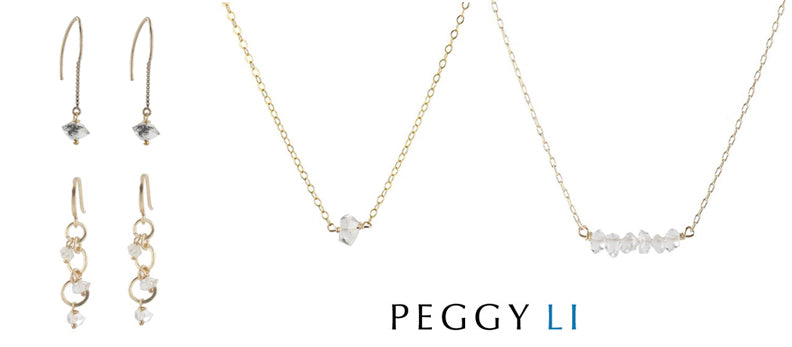 herkimer diamond jewelry by peggy li